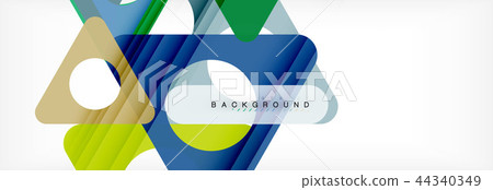 Geometric background, circles and triangles shapes banner. Illustration for business brochure or Geometric background, circles and triangles shapes banner. Illustration for business brochure or 44340349