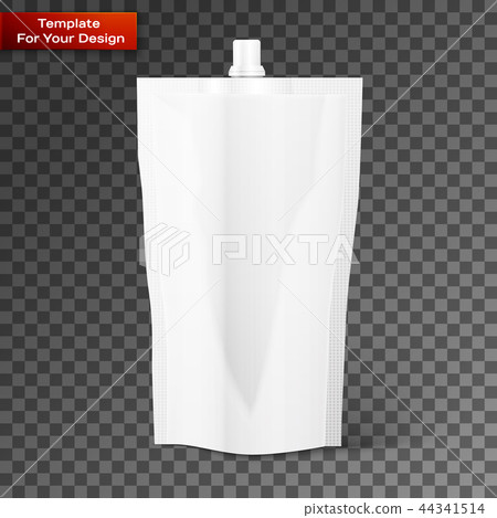 Blank spout pouch, bag foil or plastic packaging 44341514