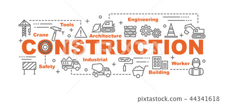 Construction Vector Banner Stock Illustration 44341618 Pixta