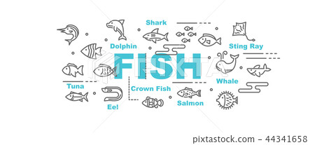 fish vector banner 44341658