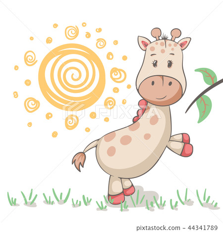 Cute giraffe animals. Idea for print t-shirt. 44341789