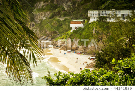 Tropical beach at the sunset 44341989