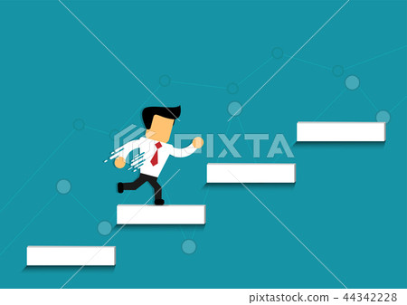 cartoon businessman startup and success 44342228