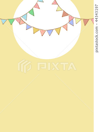All flags Garland design poster Cute athletic meet fine sunny illustration 44343197