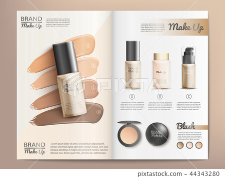 Cosmetics Products Catalog or Brochure Template Cosmetics Products Catalog or Brochure Template 44343280