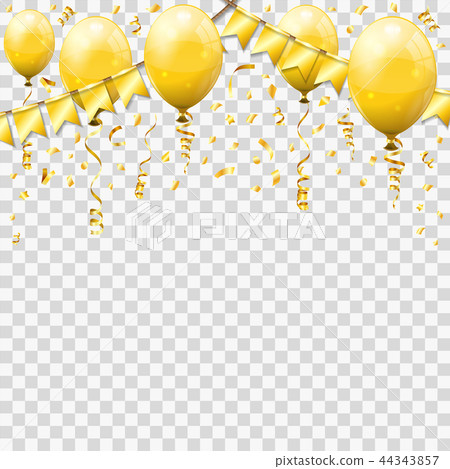 Golden Streamer and Confetti Golden Streamer and Confetti 44343857