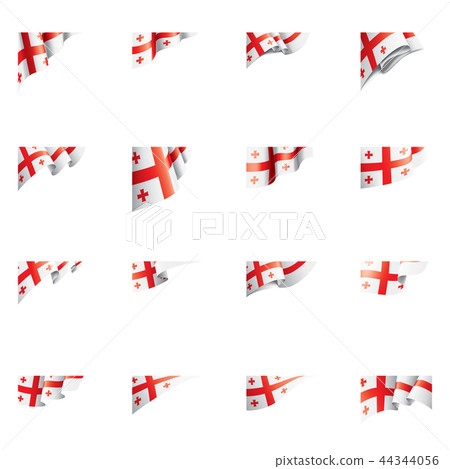 Georgia flag, vector illustration on a white background 44344056