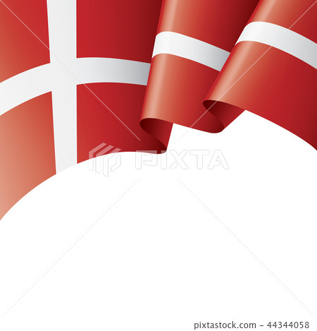 Denmark flag, vector illustration on a white background 44344058