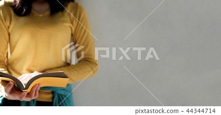 Reading a book. Education, Learning Reading concept. 44344714