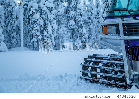 Winter Forest and Snowcat Winter Forest and Snowcat 44345526