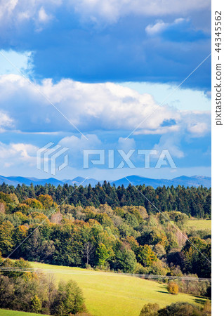 Bieszczady mountains at autumn,  Poland 44345562