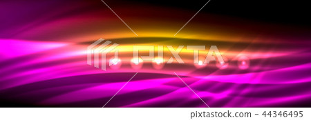 Liquid neon flowing waves, glowing light lines background Liquid neon flowing waves, glowing light lines background 44346495