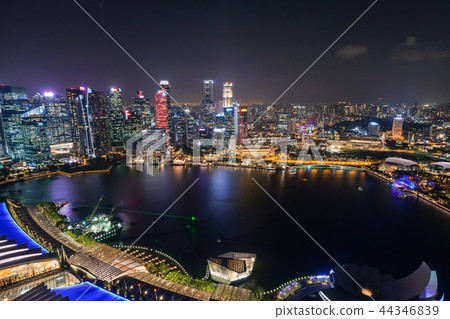 Singapore Marina Bay Night view Singapore Marina Bay Night view 44346839