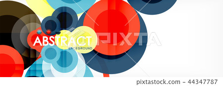 Overlapping circles design background 44347787