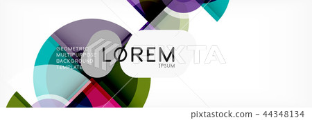 Vector fantastic circle modern geometric background template 44348134