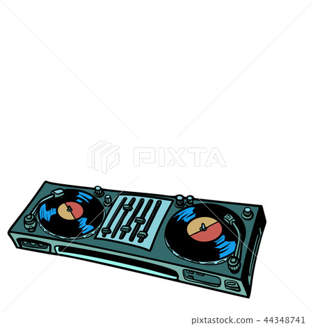 DJ turntable, music console. isolate on white background 44348741