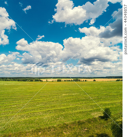 Aerial view of arable fields Aerial view of arable fields 44349857