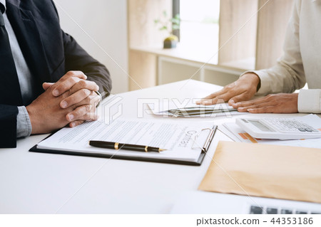 Bribery and corruption concept, bribe in the form of dollar bill 44353186