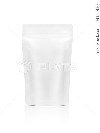 white snack pouch isolated on white background white snack pouch isolated on white background 44353430