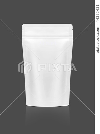 white snack pouch isolated on gray background 44353431