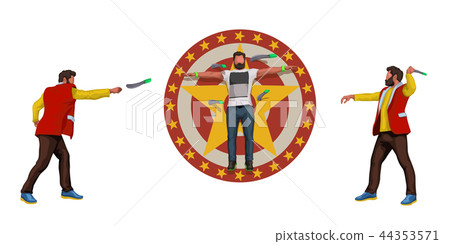 knife throwers on white knife throwers on white 44353571