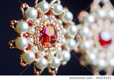 handmade jewelry made of beads in macro handmade jewelry made of beads in macro 44354501