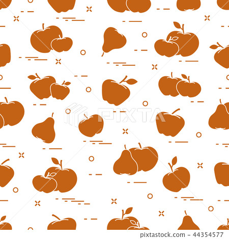 Apples and pears juicy fruit Seamless pattern Apples and pears juicy fruit Seamless pattern 44354577