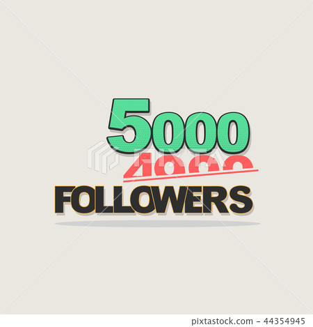 Follower banner comic text pop art design 44354945