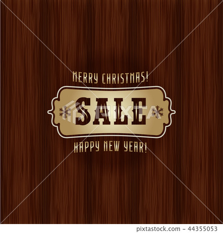 Christmas sale golden label template 44355053