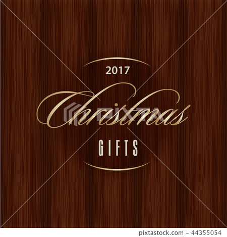 Vector Christmas and New Year gold label  44355054