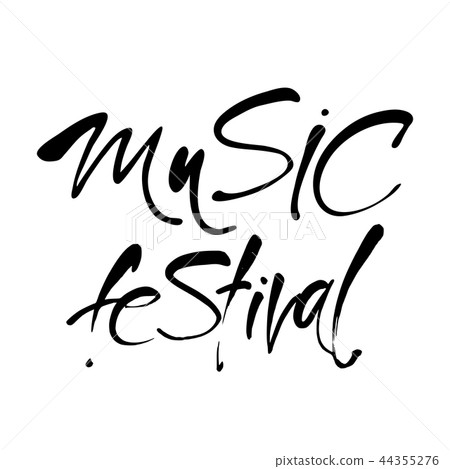 music festival lettering template - Stock Illustration [44355276] - PIXTA