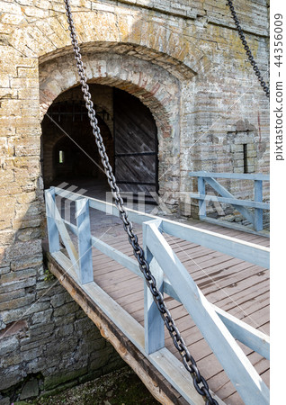 Suspension chain bridge and gates Suspension chain bridge and gates 44356009