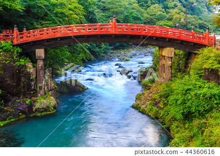 新鮮的綠色Kamihashi世界遺產[栃木縣日光] 44360616