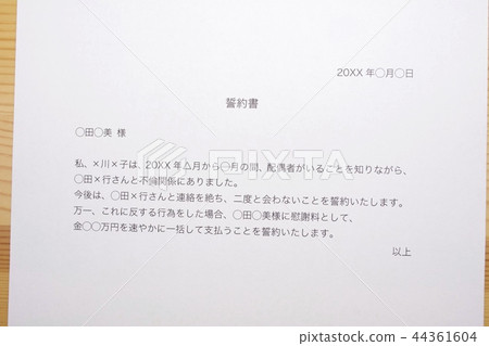 書面誓言（作弊伴侶） 44361604