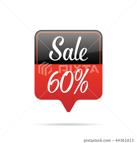 Vol.6 Sale sign set remind box black & red 60% 44361813