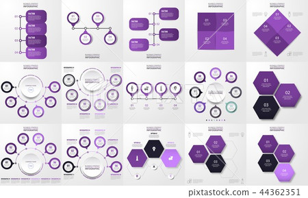 set of modern infographics template for business - Stock Illustration ...