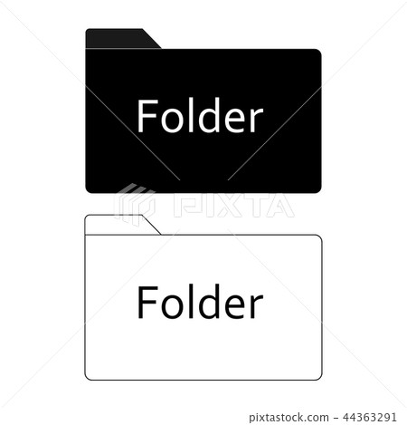 folder icon on white background. flat style. folder icon on white background. flat style. 44363291