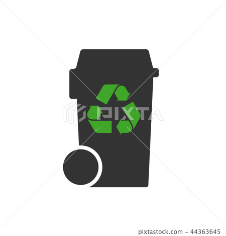 bin with recycle symbol 44363645