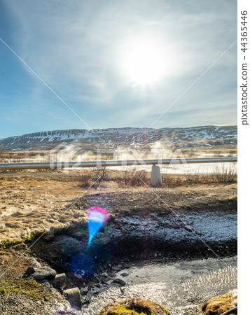 Scene in Deildartunguhver hot spring, Iceland 44365446