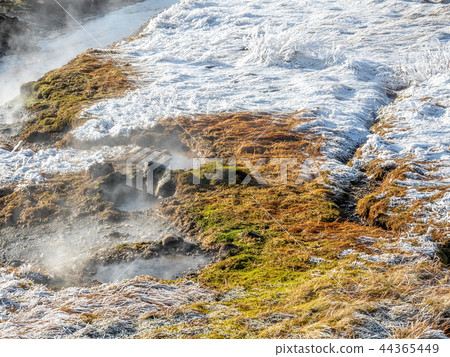 Scene in Deildartunguhver hot spring, Iceland Scene in Deildartunguhver hot spring, Iceland 44365449