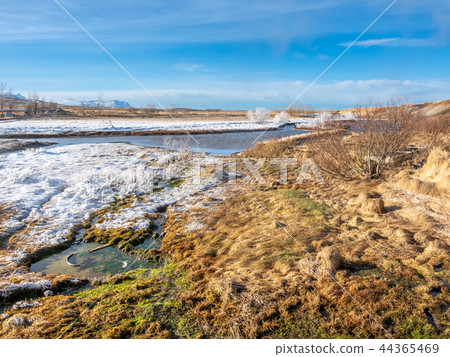 Scene in Deildartunguhver hot spring, Iceland Scene in Deildartunguhver hot spring, Iceland 44365469