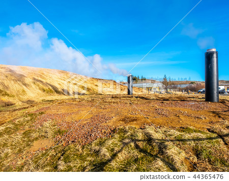 Heat stream in Deildartunguhver hot spring,Iceland Heat stream in Deildartunguhver hot spring,Iceland 44365476