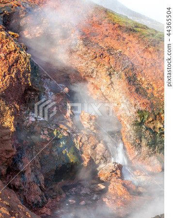 Heat stream in Deildartunguhver hot spring,Iceland Heat stream in Deildartunguhver hot spring,Iceland 44365504