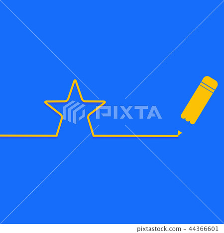 pencil with star pencil with star 44366601