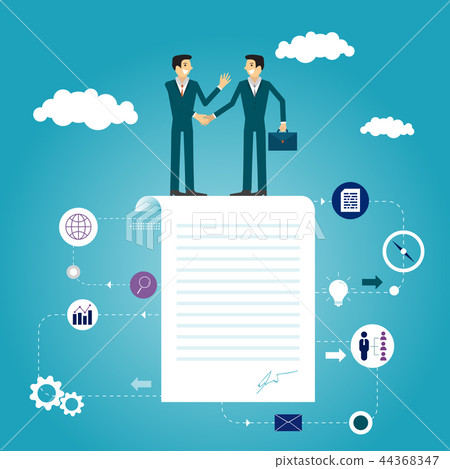 businessman is helping hand to success. businessman is helping hand to success. 44368347