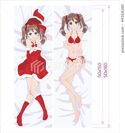 Dakimakura Japanese Body Pillow For Hugging Stock Illustration