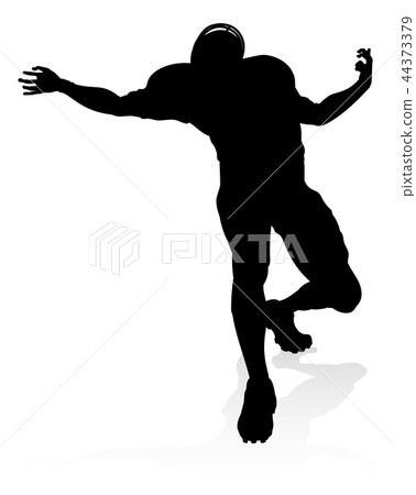American Football Player Silhouette 44373379