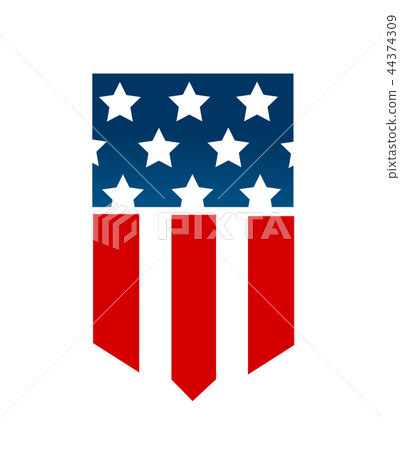 United State Of America flag isolated vector United State Of America flag isolated vector 44374309