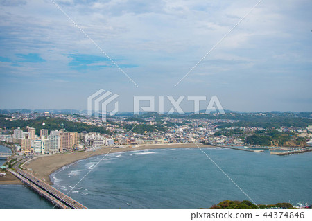 Landscape of Enoshima seen from the hill Landscape of Enoshima seen from the hill 44374846