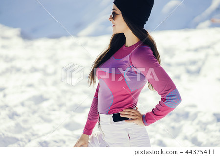 girl near mountains girl near mountains 44375411
